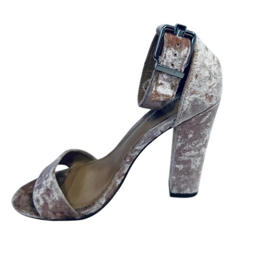 Call It Spring Pink Velvet Block Heels Size‎ 6.5